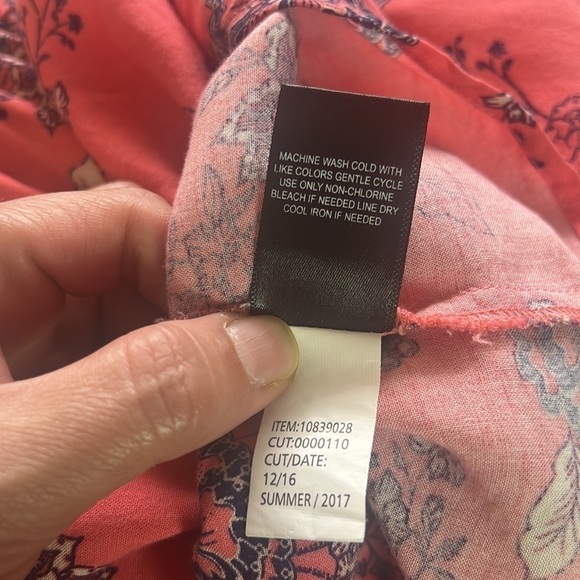 Torrid Coral Floral Print Ruffle Challis Tank Dress Size 2 - Picture 14 of 16